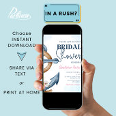 Bloemanker streep bruidsmeisjesfeestje kaart