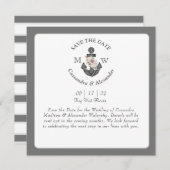 Bloemanker Wit Zilver Grijs Nautilus Trouw Save The Date (Voorkant / Achterkant)