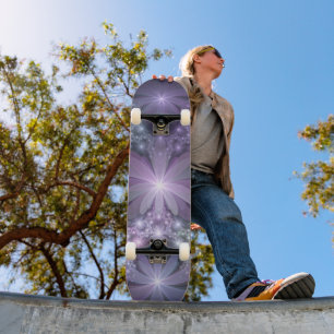 Bloembed Trendy Glanzende Abstracte Fractale Kunst Skateboard
