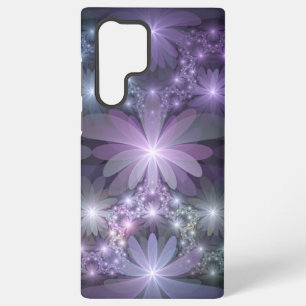 Bloembed van bloemen trendy glanzende abstracte fr samsung galaxy hoesje