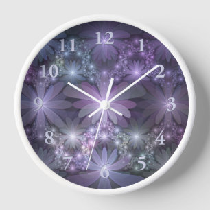 Bloembed van trendy glanzende abstracte fractal ku