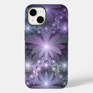 Bloembed van trendy glanzende abstracte fractal ku Case-Mate iPhone 14 hoesje