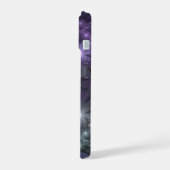 Bloembed van trendy glanzende abstracte fractal ku iPhone 15 hoesje (Linkerkant)