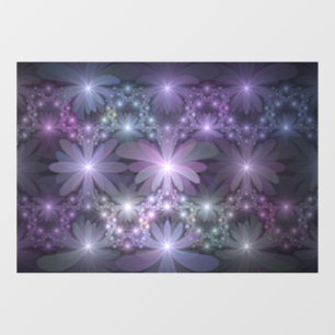 Bloembed van trendy glanzende abstracte fractal ku raamsticker