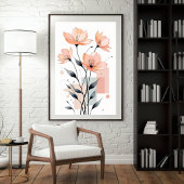 Bloemblaadjes en geometrie poster