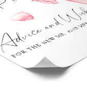 Bloemblaadjes en Prosecco - advies en wensen Poster (Hoek)