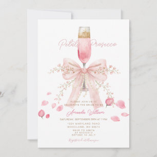 Bloemblaadjes en Prosecco Blush Strik Bloemblaadje Kaart