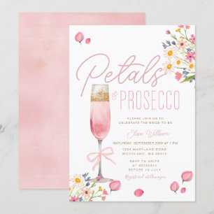 Bloemblaadjes en Prosecco Brunch Vrijgezellenfeest Kaart