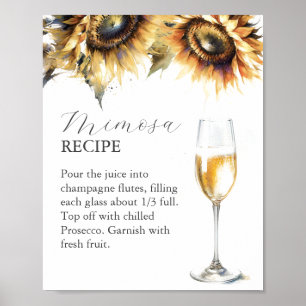 Bloemblaadjes en Prosecco Mimosa Bar Sign Poster