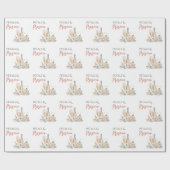 Bloemblaadjes en Prosecco Roze Bruidsdouche Cadeaupapier (Vlak)