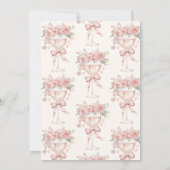 Bloemblaadjes en Prosecco Roze Tuin Vrijgezellenfe Kaart (Achterkant)