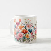 Bloemblaadjes en slok koffiemok (Voorkant links)