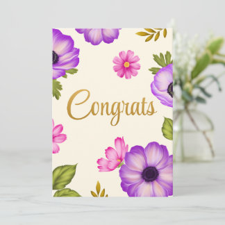 Bloemblaadjes in Harmonie Gefeliciteerd Groet Kaart