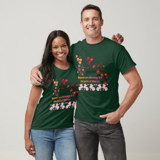 Bloemblaadjes in Roze Harmonie bosgroen T-shirt