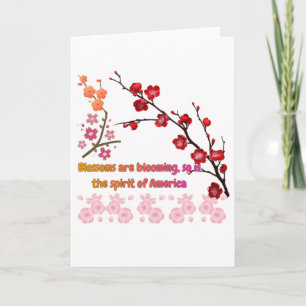 Bloemblaadjes in Roze Harmonie wit Kaart