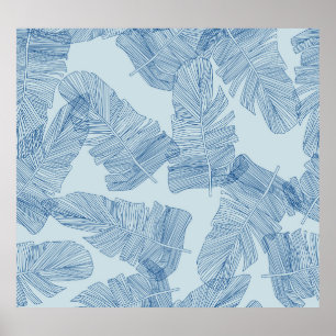 Bloemblaadjes:  lijnillustraties. poster