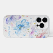 Bloemblaadjes met Naam iPhone Hoesje (Achterkant horizontaal)