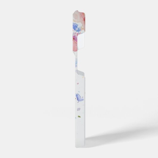 Bloemblaadjes met Naam iPhone Hoesje (Linkerkant)