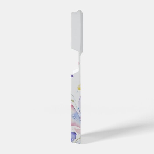 Bloemblaadjes met Naam iPhone Hoesje (Rechterkant)