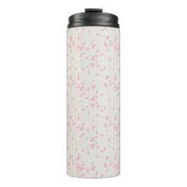  bloemblaadjes op strepen thermosbeker