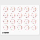 Bloemblaadjes Prosecco Bruidsdouche Sticker (Vel)