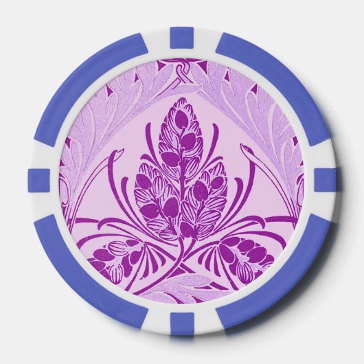  bloemblaadlavendel Paarse Poker Chips (Voorkant)