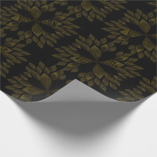 bloemblad met gouden lijn cadeaupapier