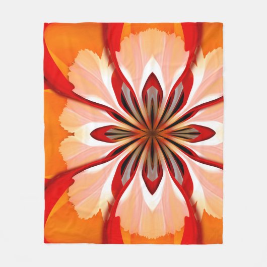 Bloembladen Fleece Deken (Voorkant)