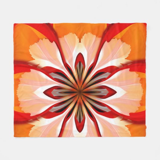 Bloembladen Fleece Deken (Voorkant (Horizontaal))