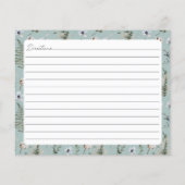 Bloembladeren Floral Botanical Pattern Recept Kaar (Achterkant)