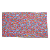 Bloemblauw en rood Provençaalse print Kussensloop (Achterkant)