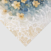 Bloemblauw & Geel Decoupage Tissue Papier (Detail)