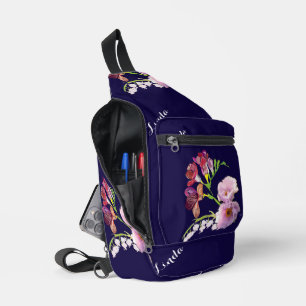 Bloemblauw /Naam Print Cut Sew Bag Sling Bag
