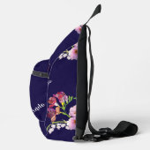 Bloemblauw /Naam Print Cut Sew Bag Sling Bag (Rechts)