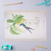  Bloemblauw Vogel Ephemera Decoupage Tissuepapier (Craft)