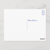 Bloemblauw Waterverf Bloemen Briefkaart (Achterkant)