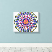 Bloembloei Mandala Canvas Afdruk (Insitu (Houten vloer))