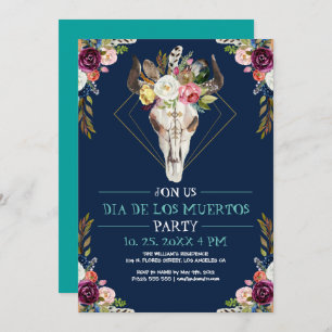 Bloembloem Dia De Los Muertos Kaart