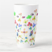 Bloembloemen Latte Mok (Voorkant)