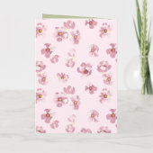 Bloemblush roze + groene botanische krans gevouwen programma (Achterkant)