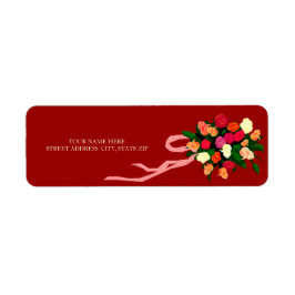Bloemboeket Adres Verzendlabels Etiket