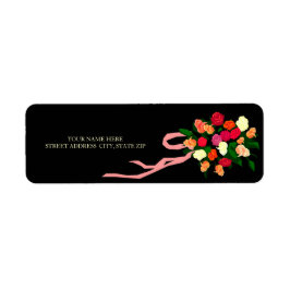 Bloemboeket Adres Verzendlabels Etiket