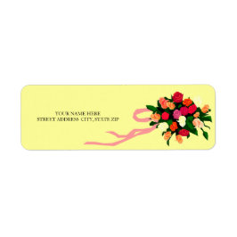 Bloemboeket Adres Verzendlabels Etiket