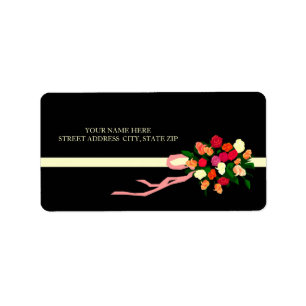 Bloemboeket Adres Verzendlabels Etiket