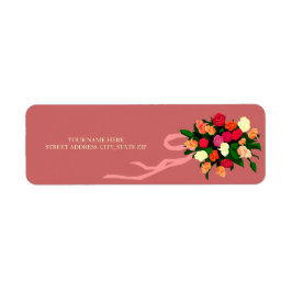 Bloemboeket Adres Verzendlabels Etiket