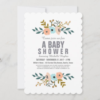 Bloemboeket Baby Shower Kaart