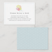 Bloemboeket blauw Neem een boek Kaart mee (Voorkant / Achterkant)