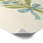  bloemboeket op perkament botanische kunst poster (Hoek)