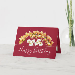  bloemboeket Orchidee Lily Flowers Verjaardag Kaart