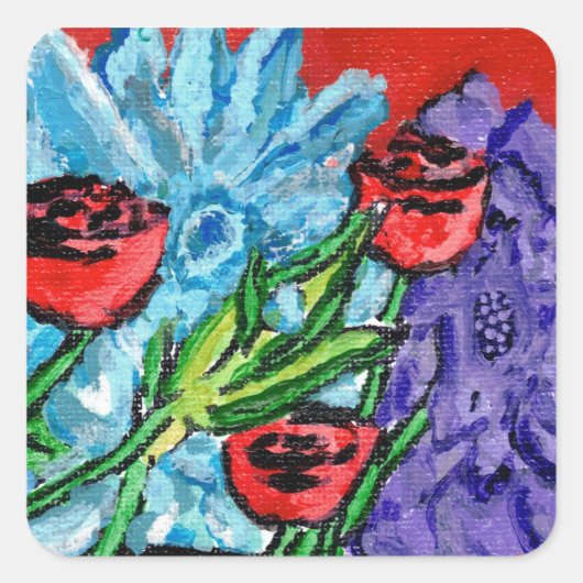 Bloemboeket sticker (Voorkant)